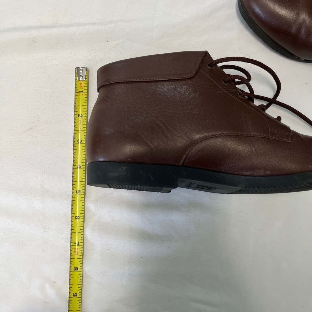 Dane.x D-CASCADE Brown Leather Lace‎ Up Flat Sole Boots Maine Woods Size 8 N - Picture 7 of 8